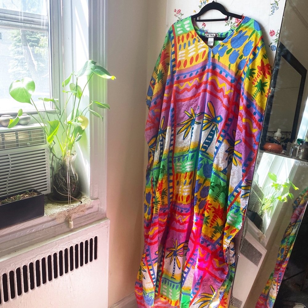 Vintage 1980s Technicolor Beach Muumuu